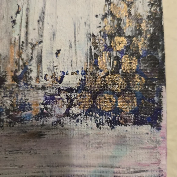 HANDCRAFTED Abstract Painting HANDPAINTED Artwork HANDMADE Wall Art Decor 8"x8" - Picture 9 of 16